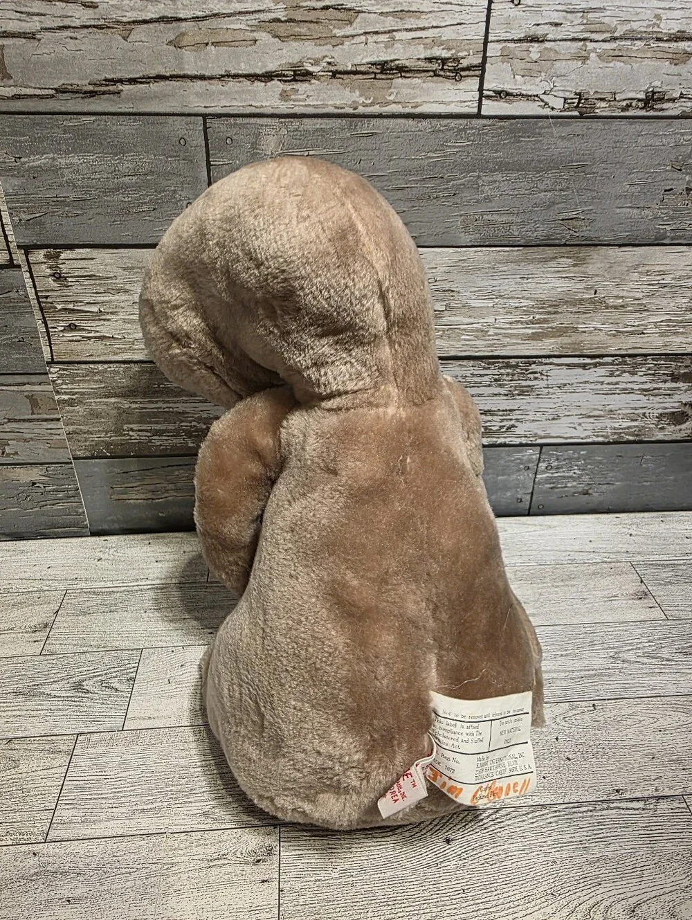 Vintage Plush ET  Stuffed Toy - Soft Beige with Blue Eyes